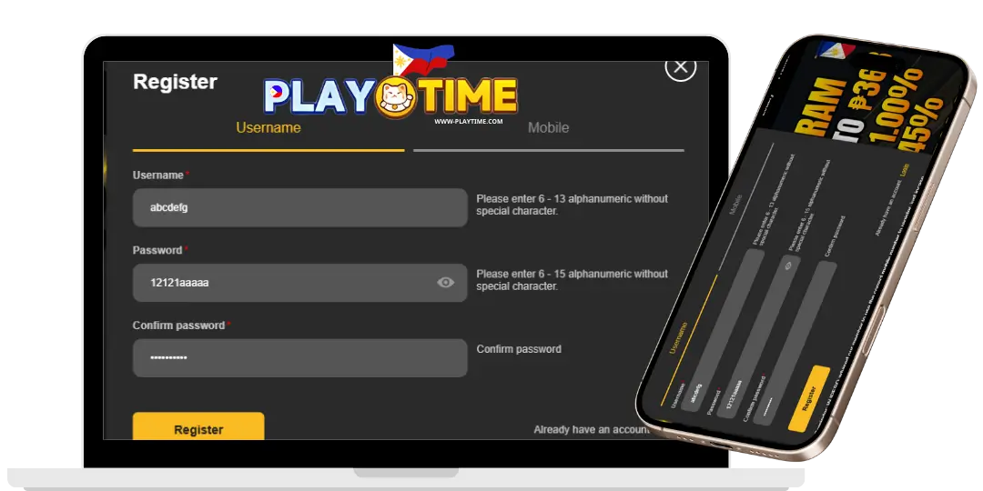 image register  Playtime